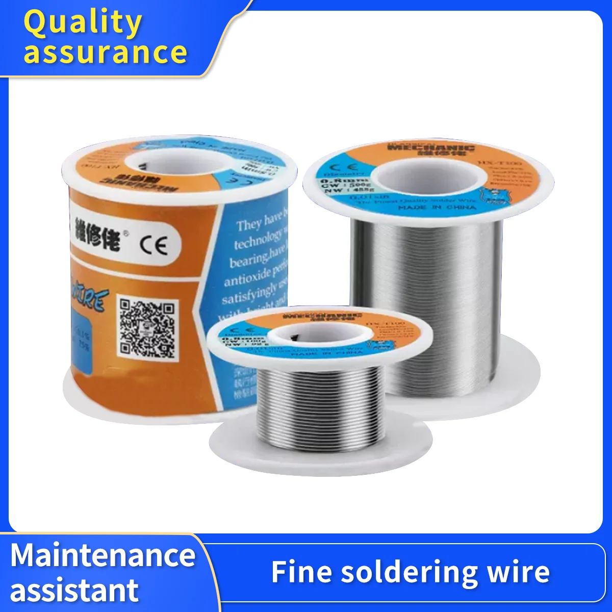 MECHANIC0.8mm 0.3 0.6solder wire high purity fine room temperature 183 degree substrate rosin lead solder tin wire